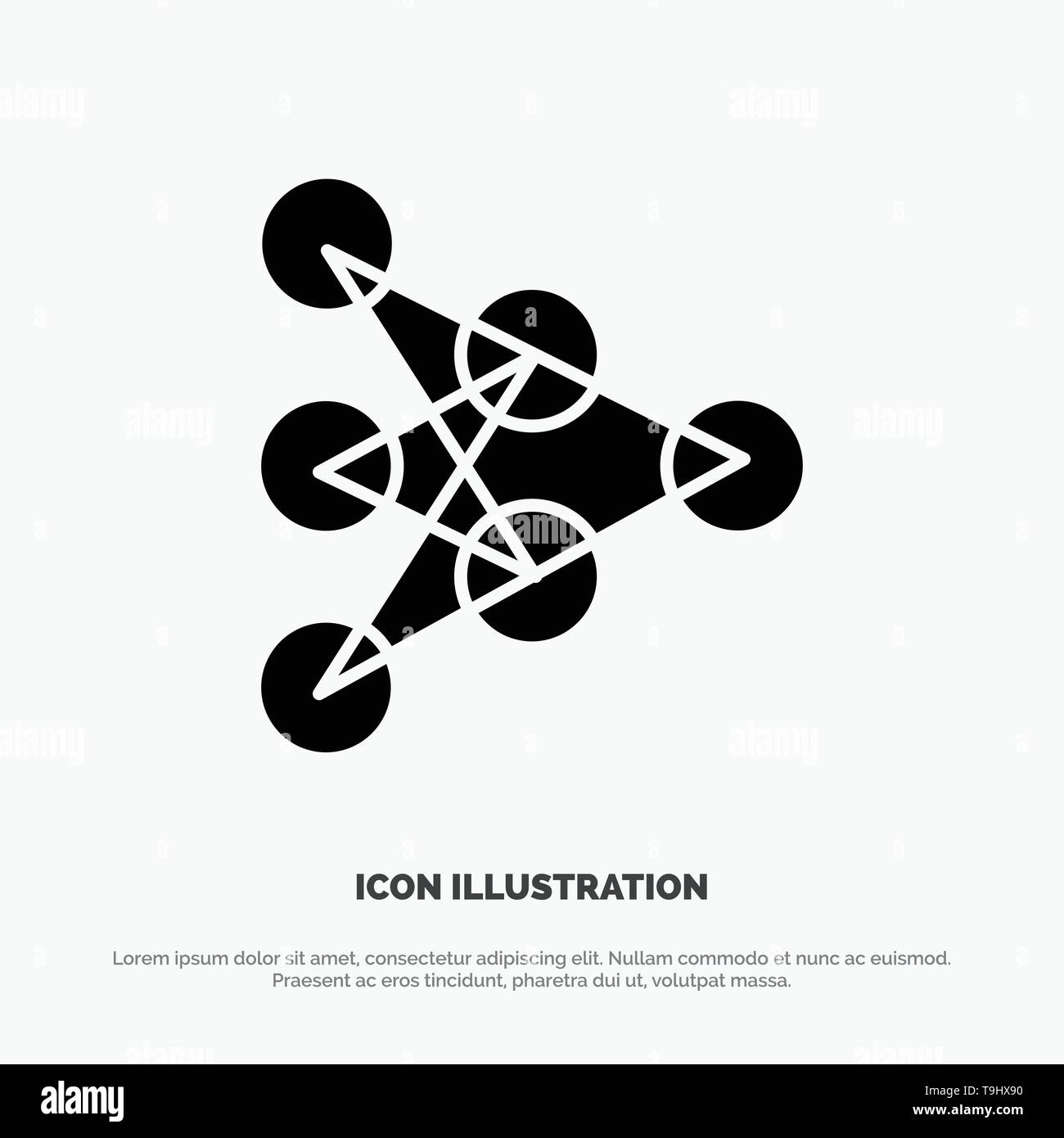 Learning, Deep, Algorithm, Data solid Glyph Icon vector Stock Vector ...