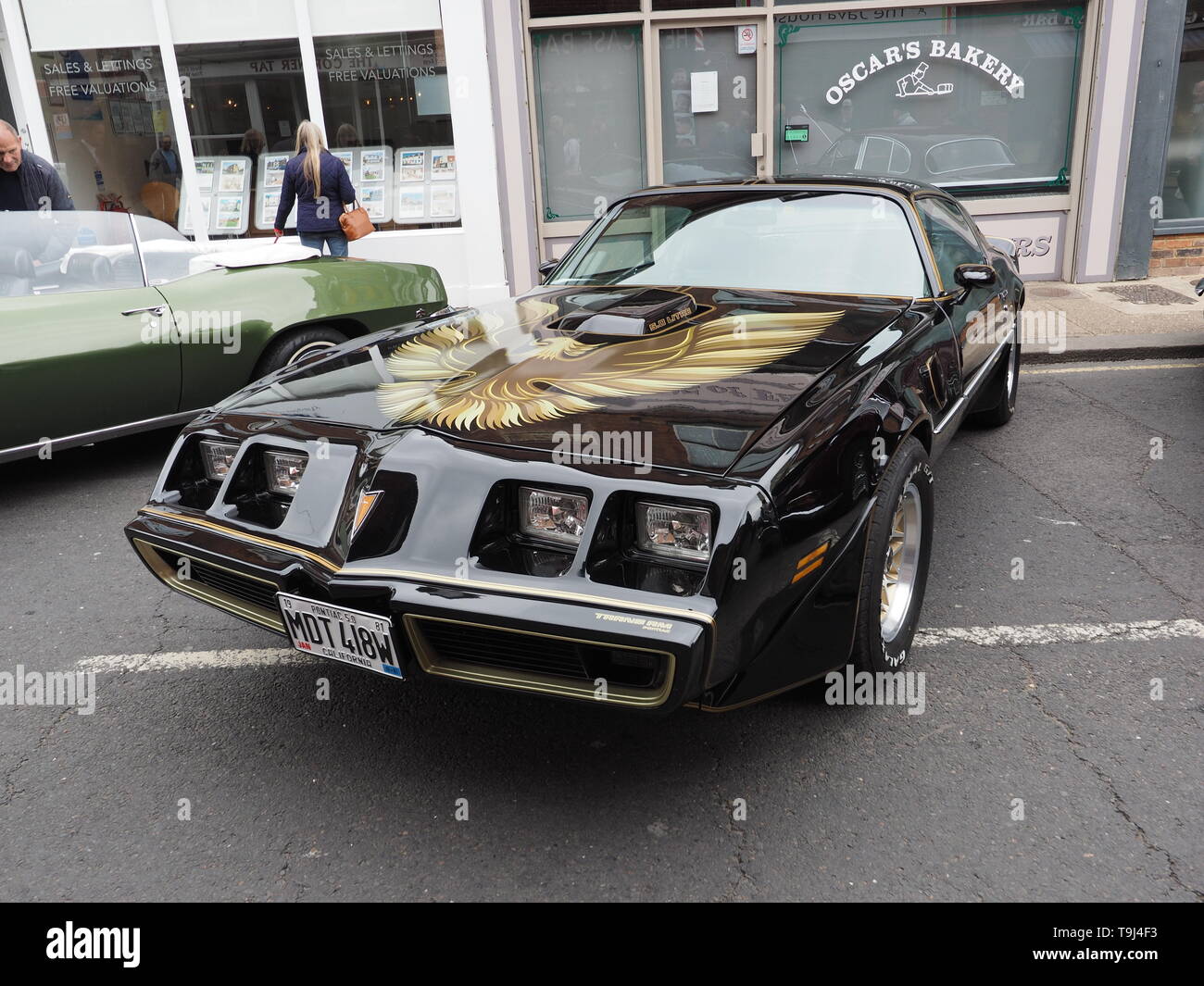 Faversham, Kent, UK. 19th May, 2019. 25th Faversham Transport Weekend: the second day of this annual transport festival now in its 25th year showcasing a wide range of vintage cars and vehicles. Pictured: a 1980 Pontiac Firebird Trans Am. Credit: James Bell/Alamy Live News Stock Photo