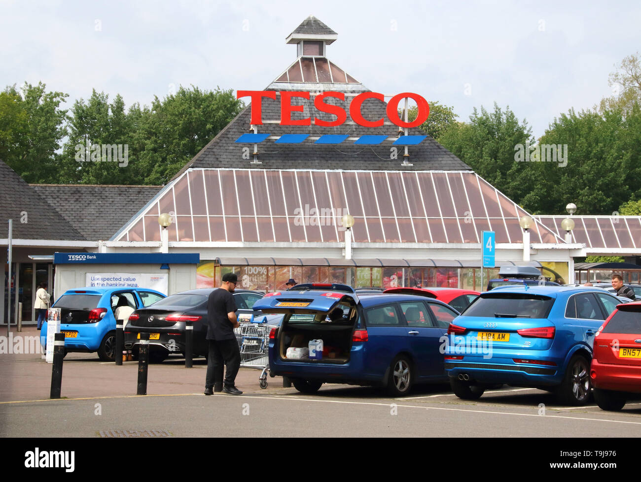 United Kingdom. 19th May, 2019. A Tesco store sign seen at the store, One of the Top Ten Supermarket chains/brands in the United Kingdom. Credit: Keith Mayhew/SOPA Images/ZUMA Wire/Alamy Live News Stock Photo