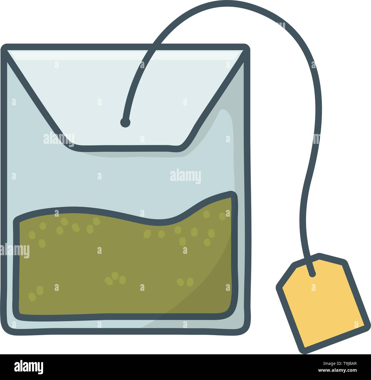 tea bag cartoon vector illustration graphic design Stock Vector Image