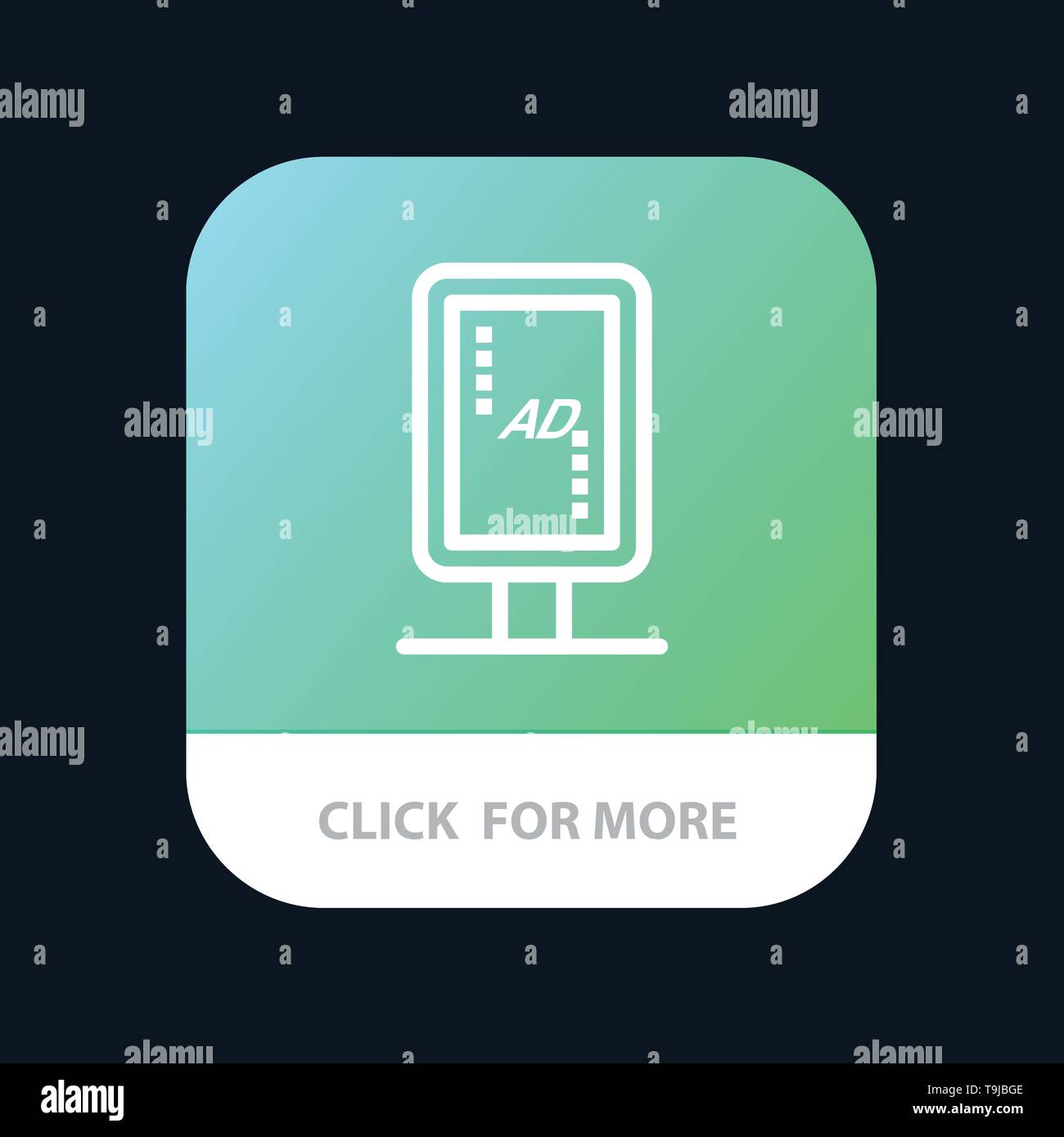 Board, Branding, Signboard, Banner Board Mobile App Button. Android and