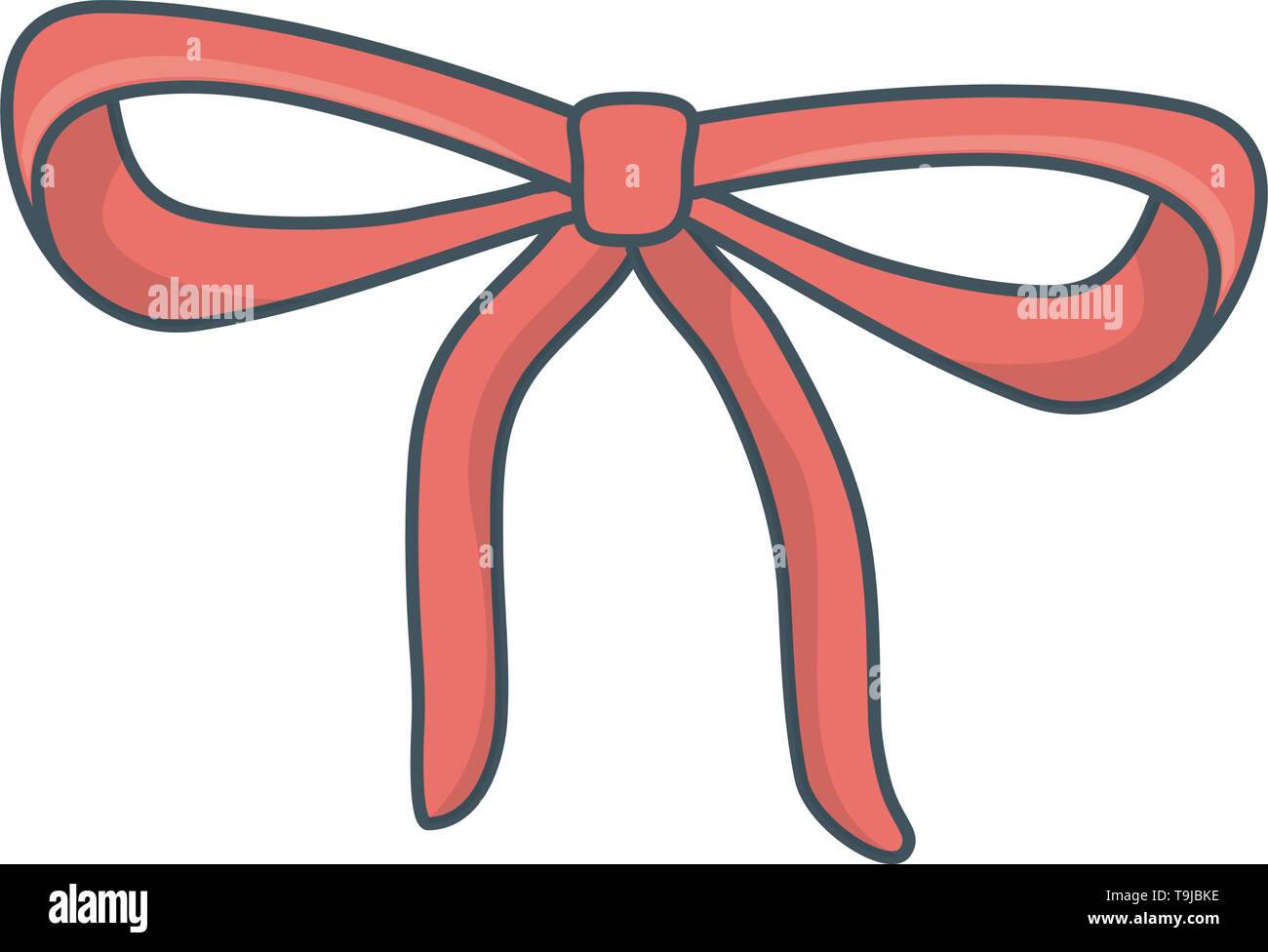 cute ribbon decoration banner cartoon vector illustration graphic