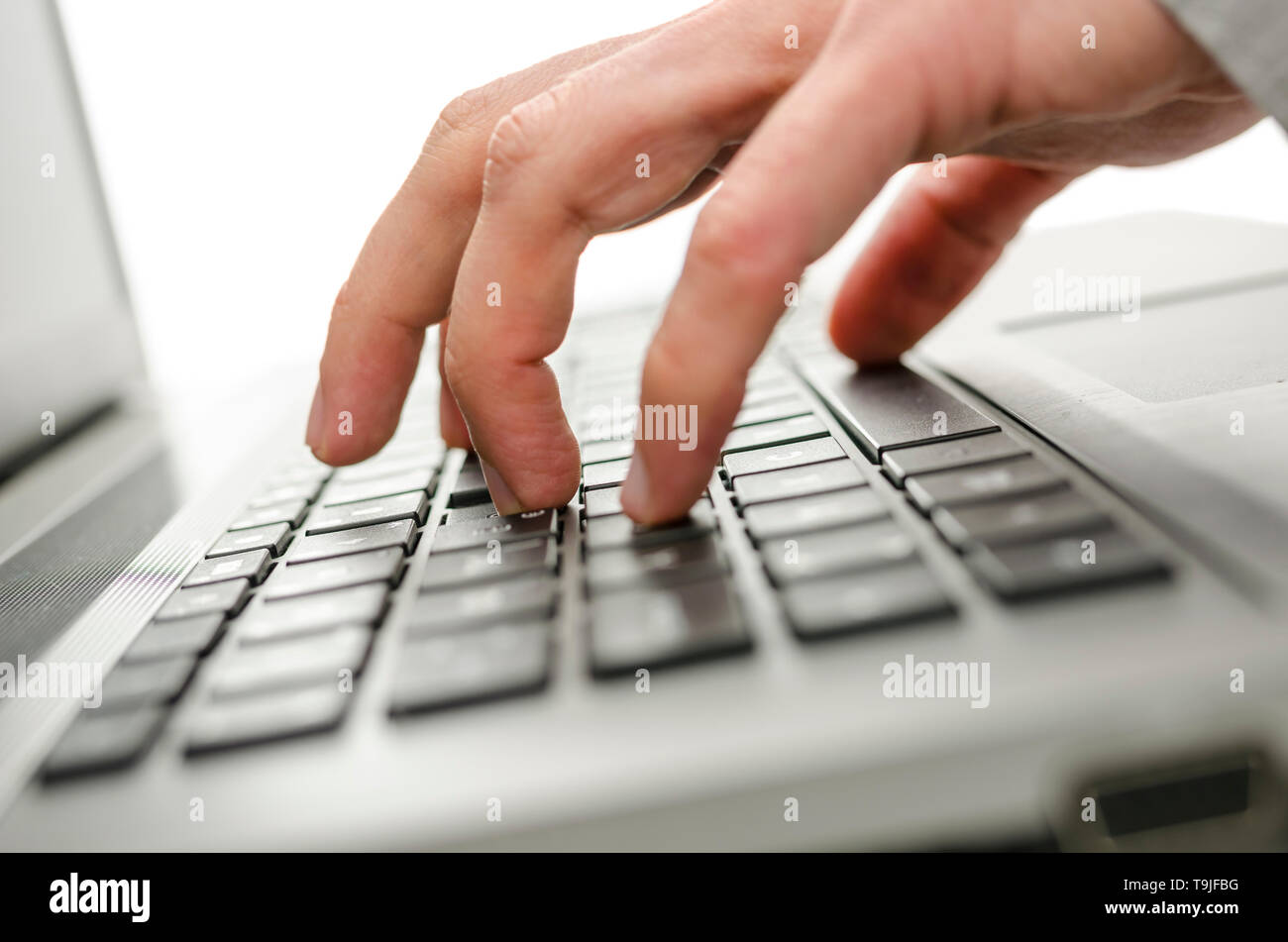 Programmer typing keyboard laptop hi-res stock photography and images ...