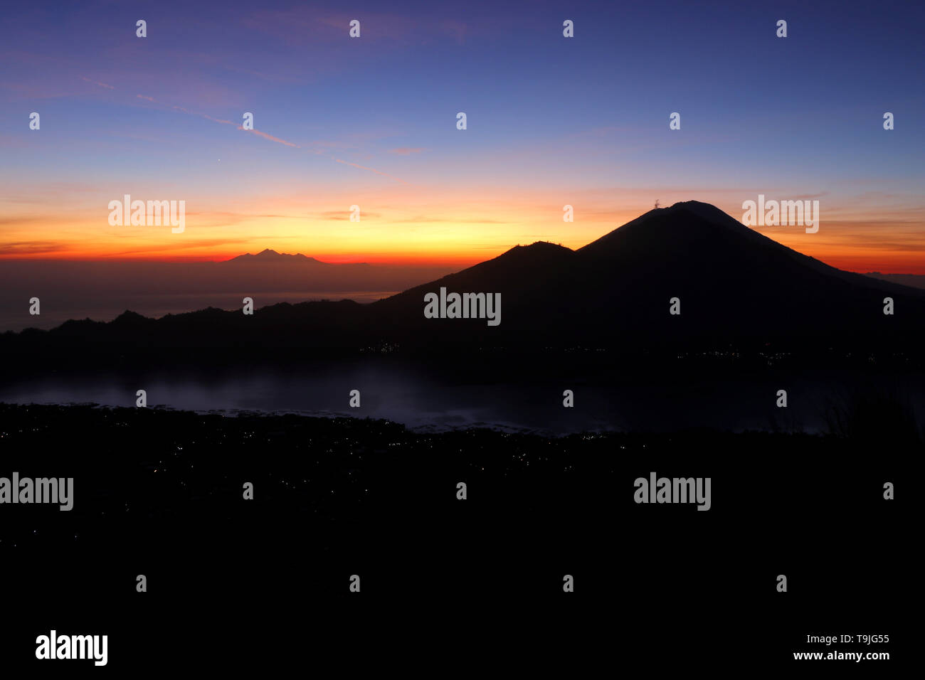 Mount Batur at Sunrise Stock Photo - Alamy