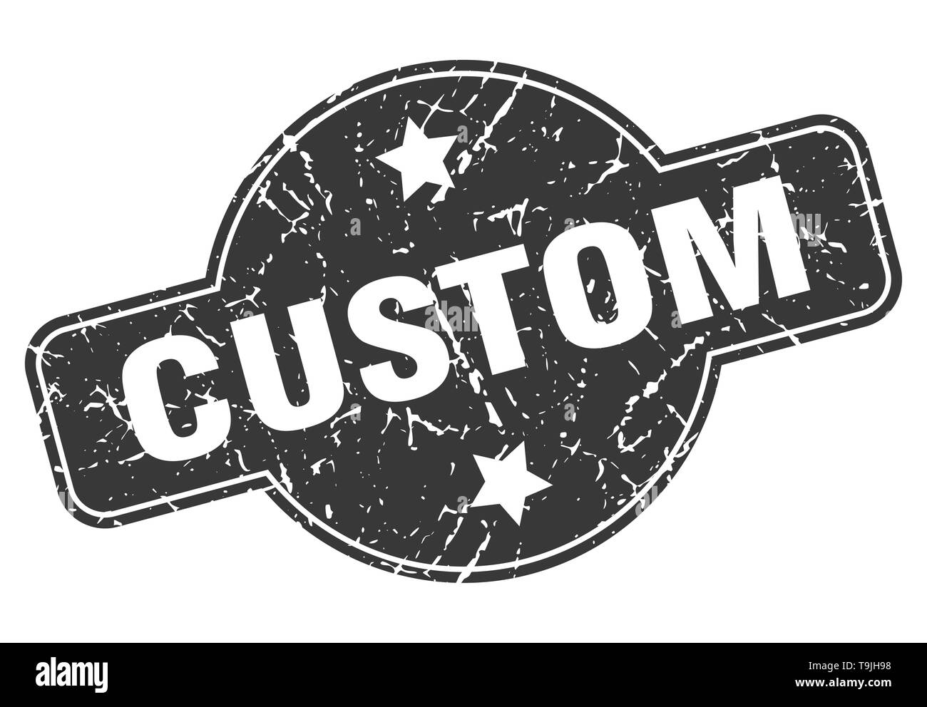 custom round grunge isolated stamp Stock Vector Image & Art - Alamy