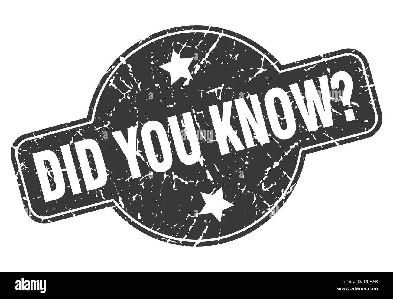 did you know round grunge isolated stamp Stock Vector Image & Art - Alamy