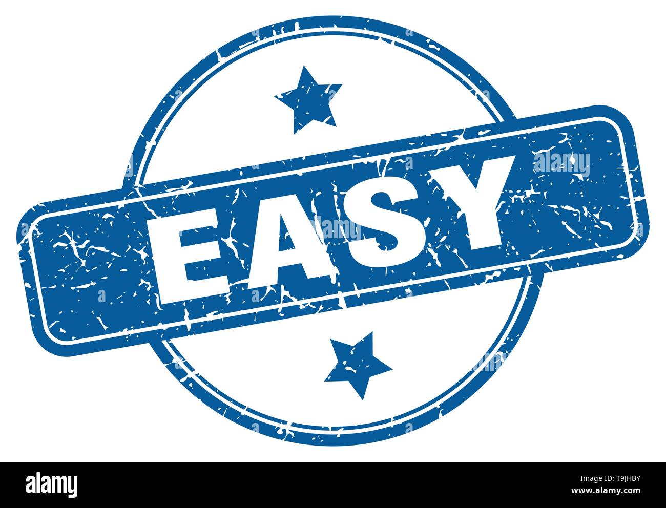 easy round grunge isolated stamp Stock Vector Image & Art - Alamy