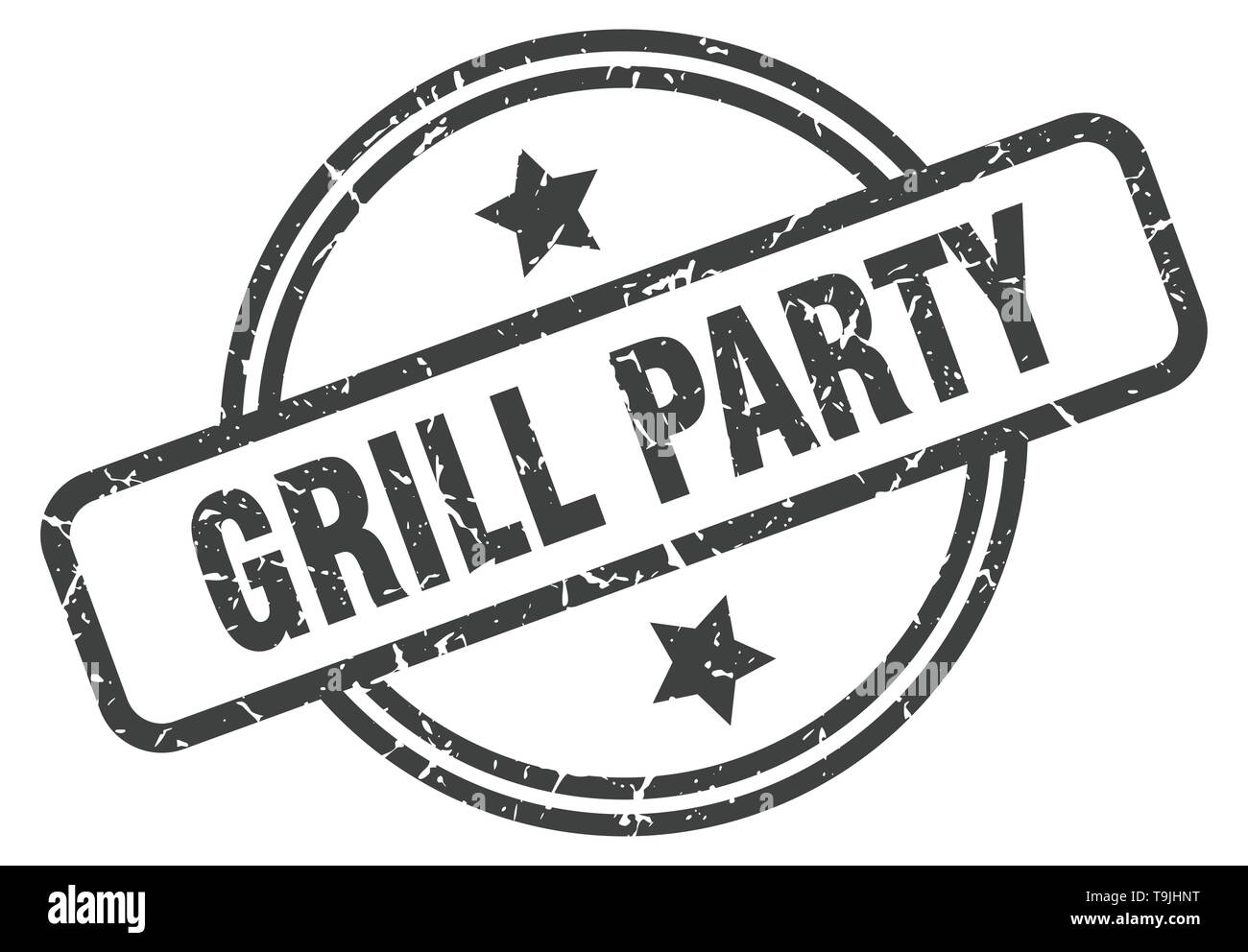 grill party stamp isolated on white Stock Vector Image & Art Alamy