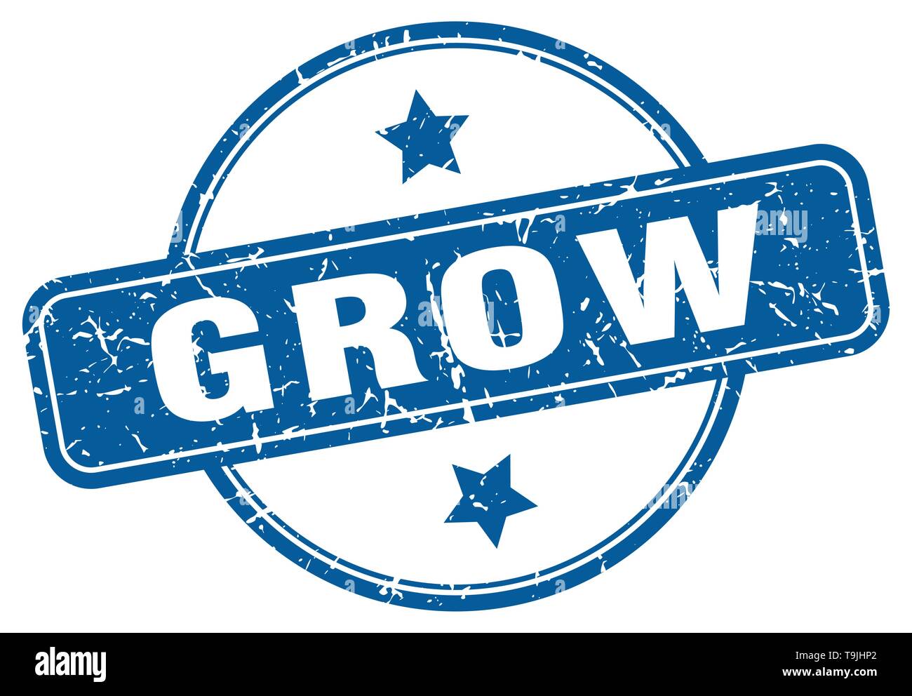 grow round grunge isolated stamp Stock Vector Image & Art - Alamy