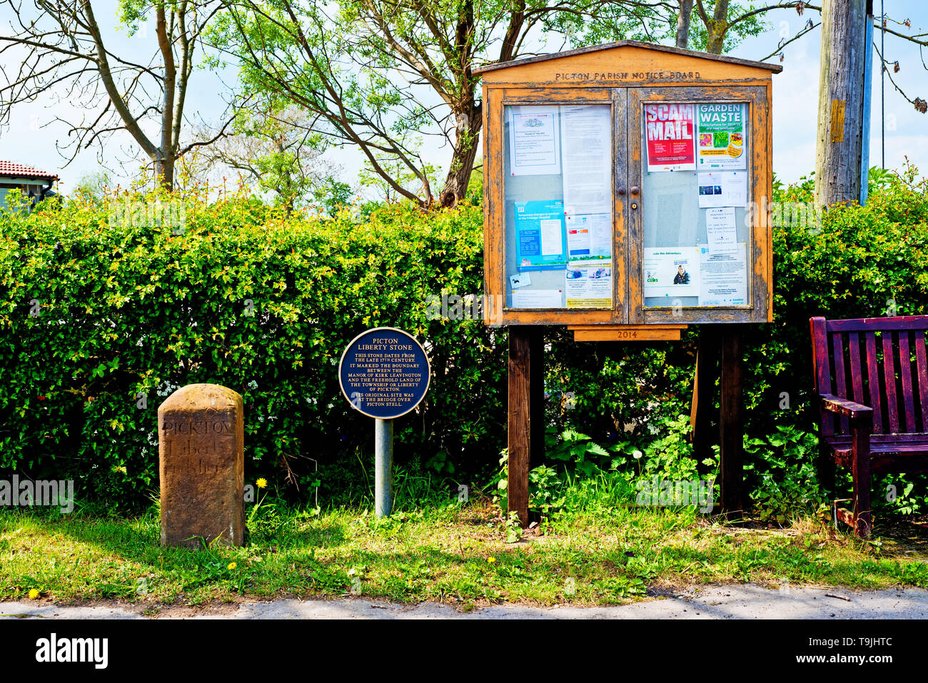 Picton Liberty Stone and Parish Hall Notice Board, Picton, North