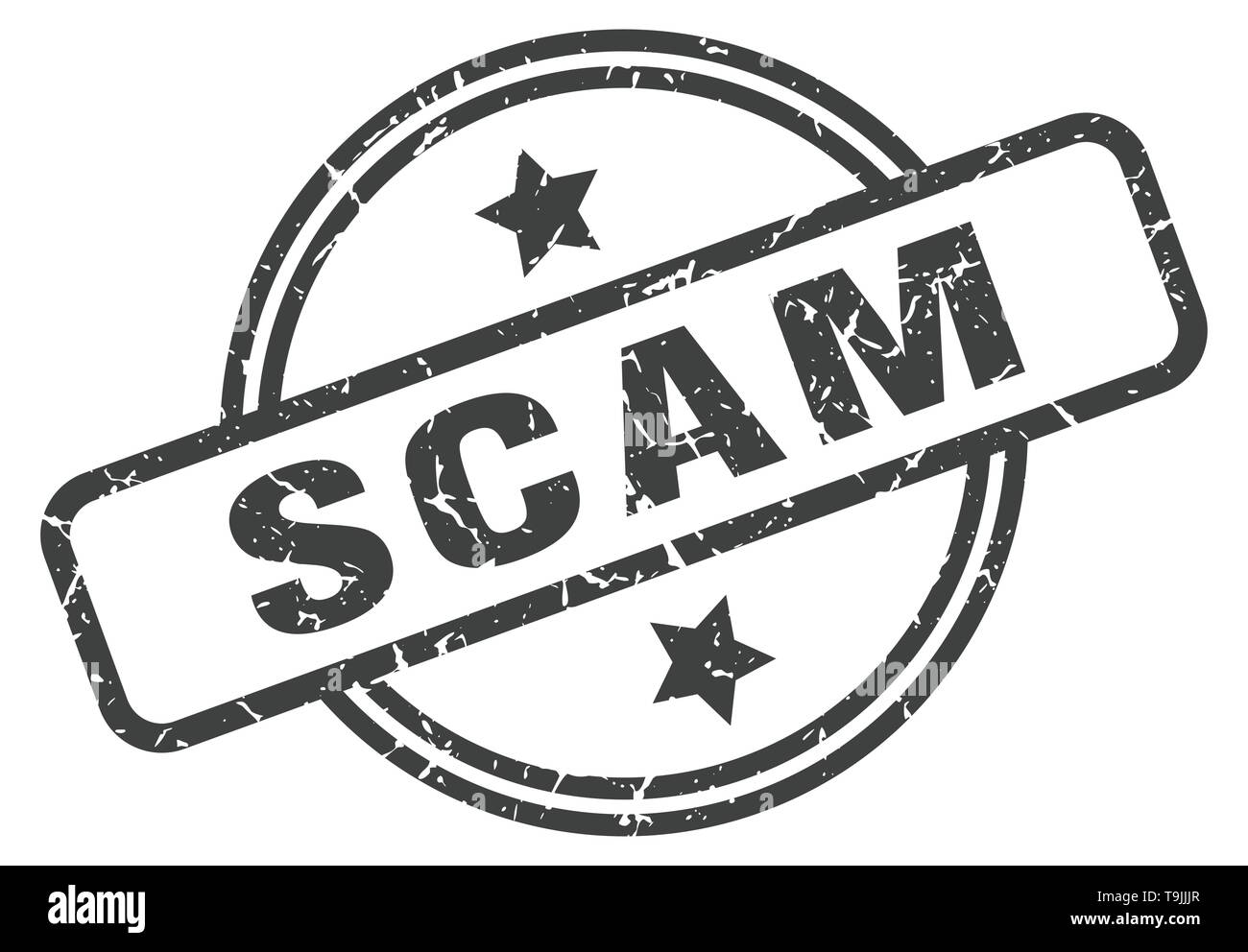 scam stamp isolated on white Stock Vector Image & Art - Alamy