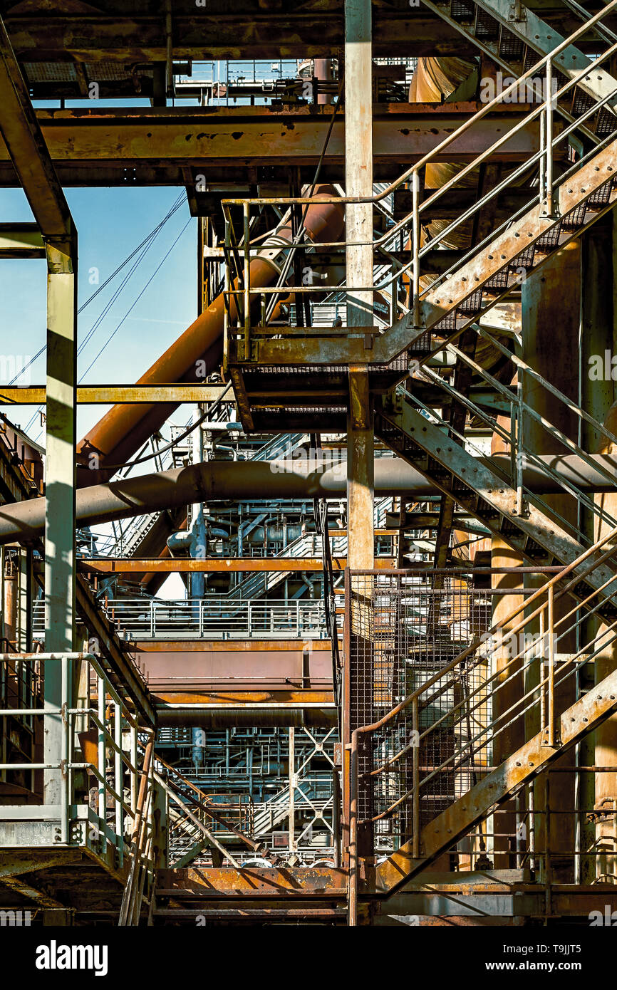 Decommissioned steel industrie in Germany Stock Photo