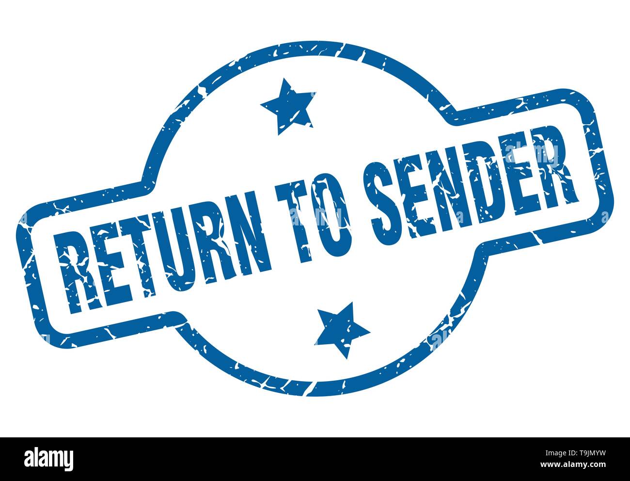 return to sender vintage stamp. return to sender sign Stock Vector