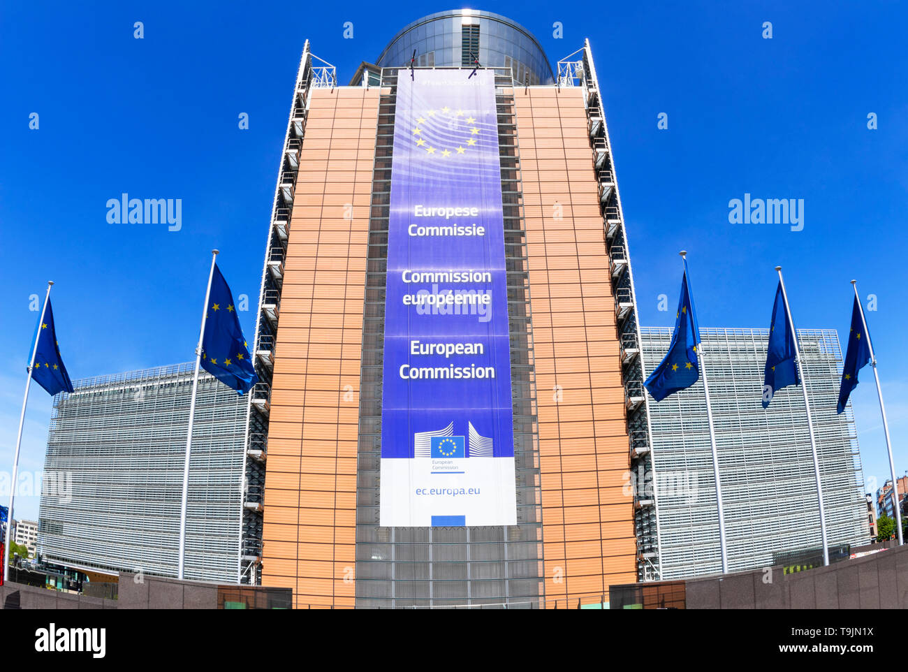 European Commission headquarters building EU commission building european commission building Berlaymont building, Brussels, Belgium, EU, Europe Stock Photo