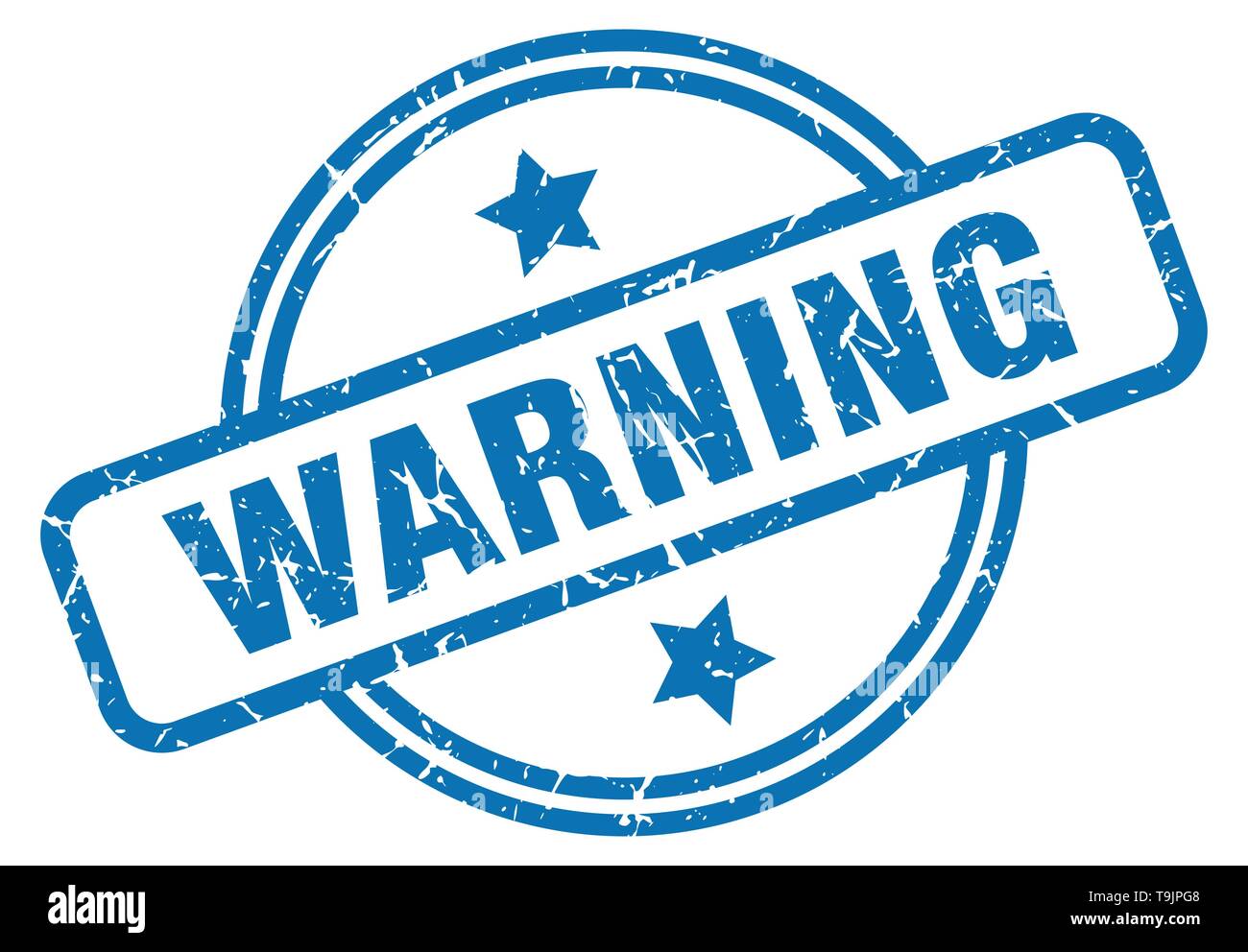 warning round vintage grunge stamp Stock Vector Image & Art - Alamy