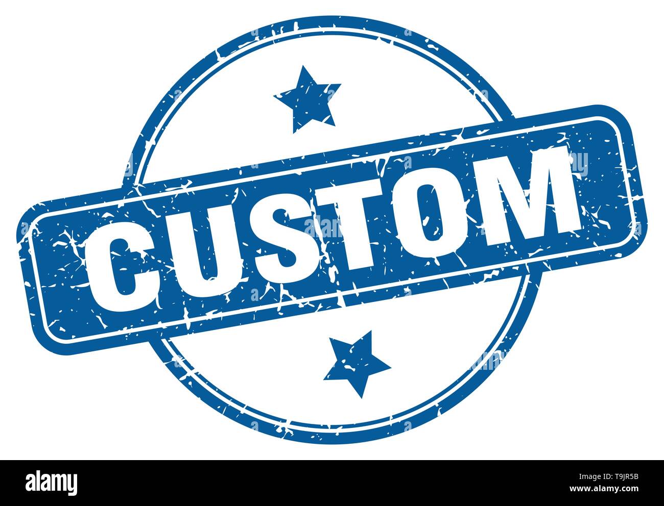 custom round grunge isolated stamp Stock Vector Image & Art - Alamy