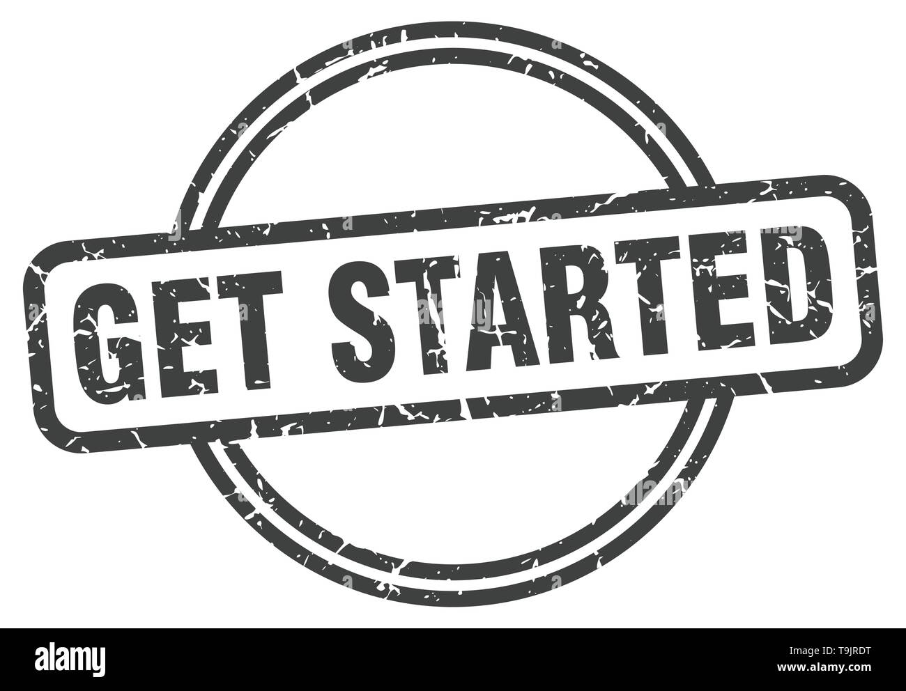 get started vintage stamp. get started sign Stock Vector Image & Art ...