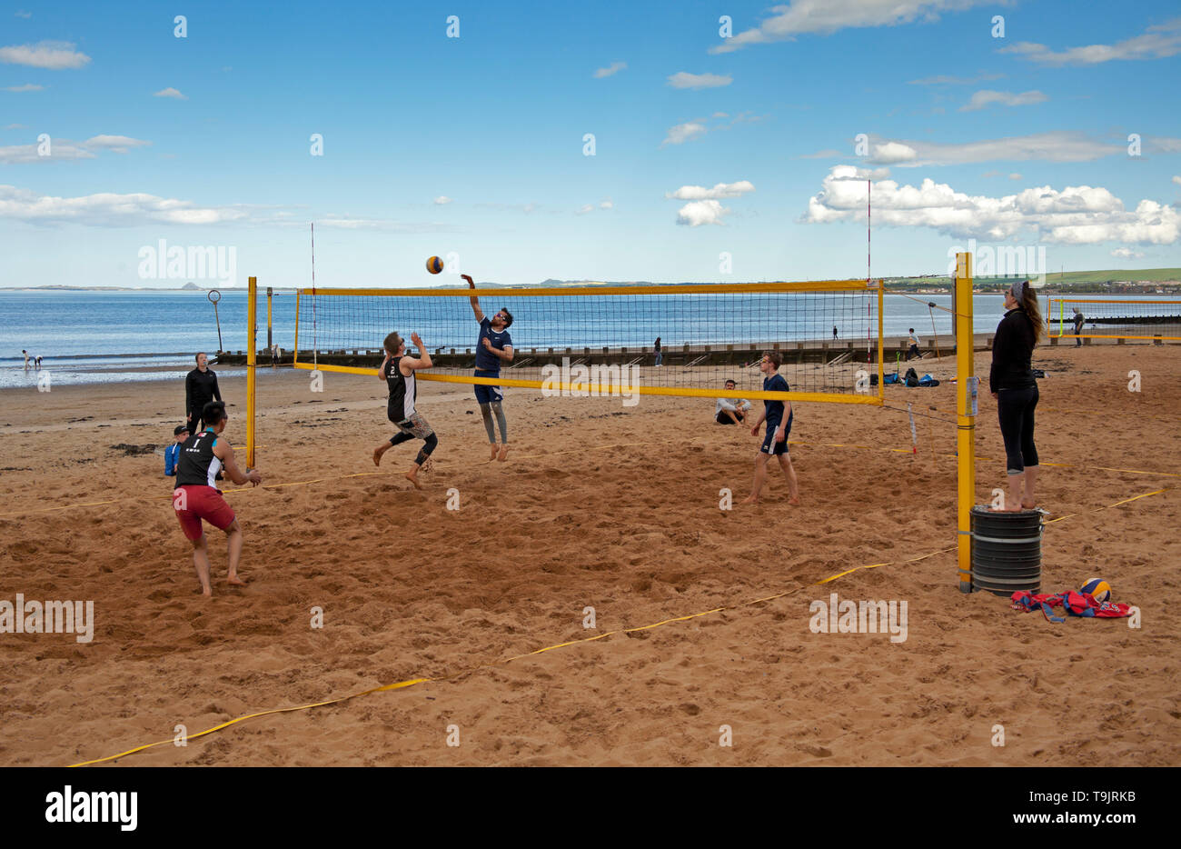 Portobello Beach, volleyball sport, Edinburgh, Scotland, UK Stock Photo Alamy