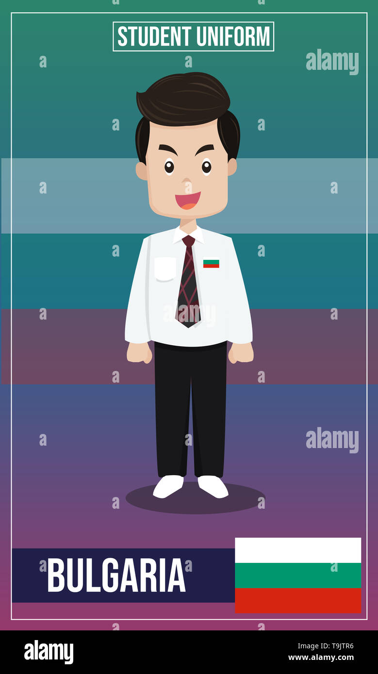 Vector illustration of Student costume of The world Stock Photo