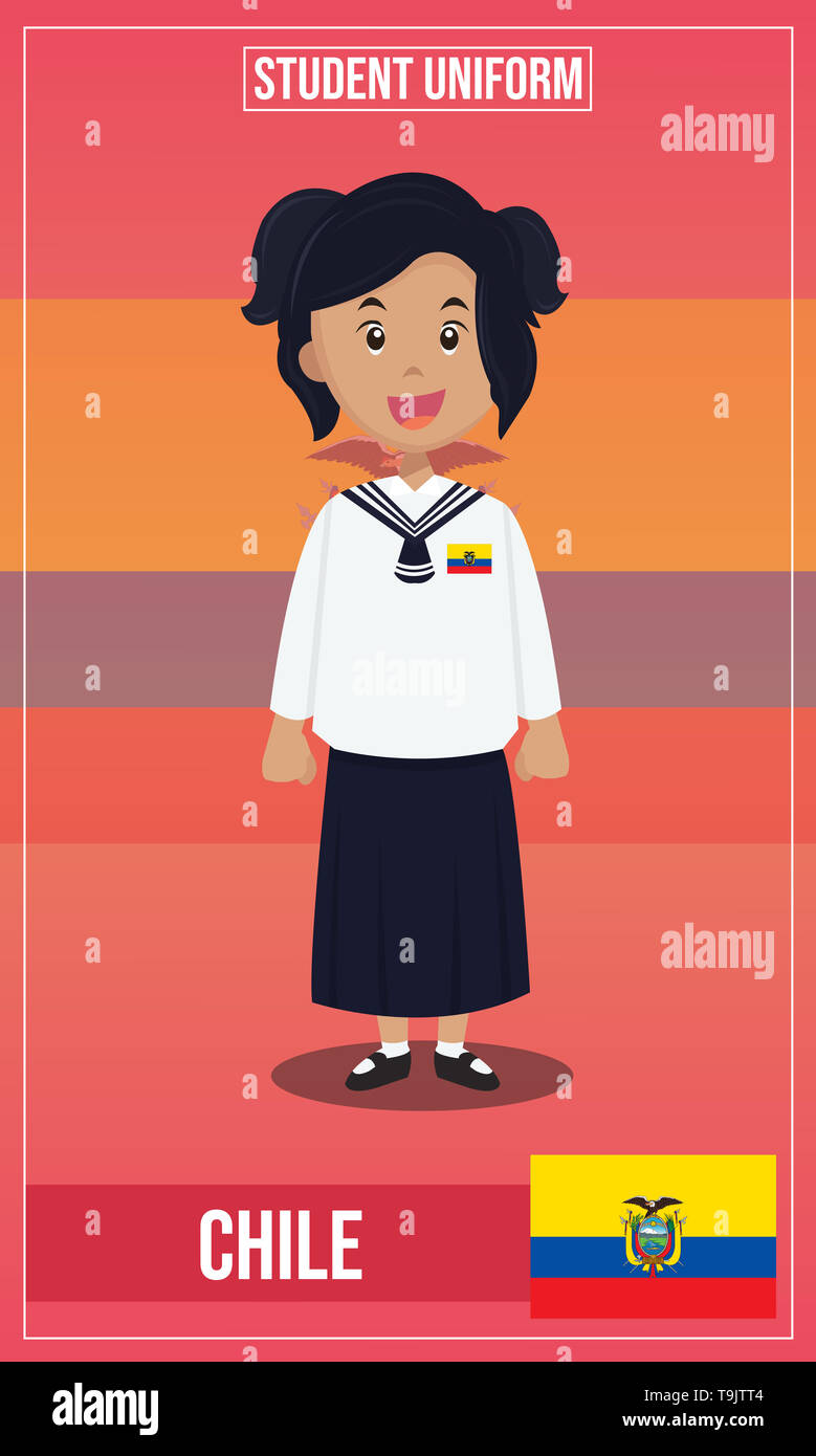 Vector illustration of Student costume of The world Stock Photo