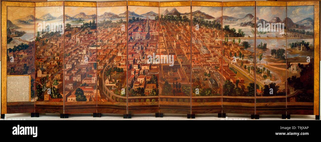 The City of Mexico. Museum: Museo Nacional de Historia, Chapultepec. Author: Diego Correa. Stock Photo