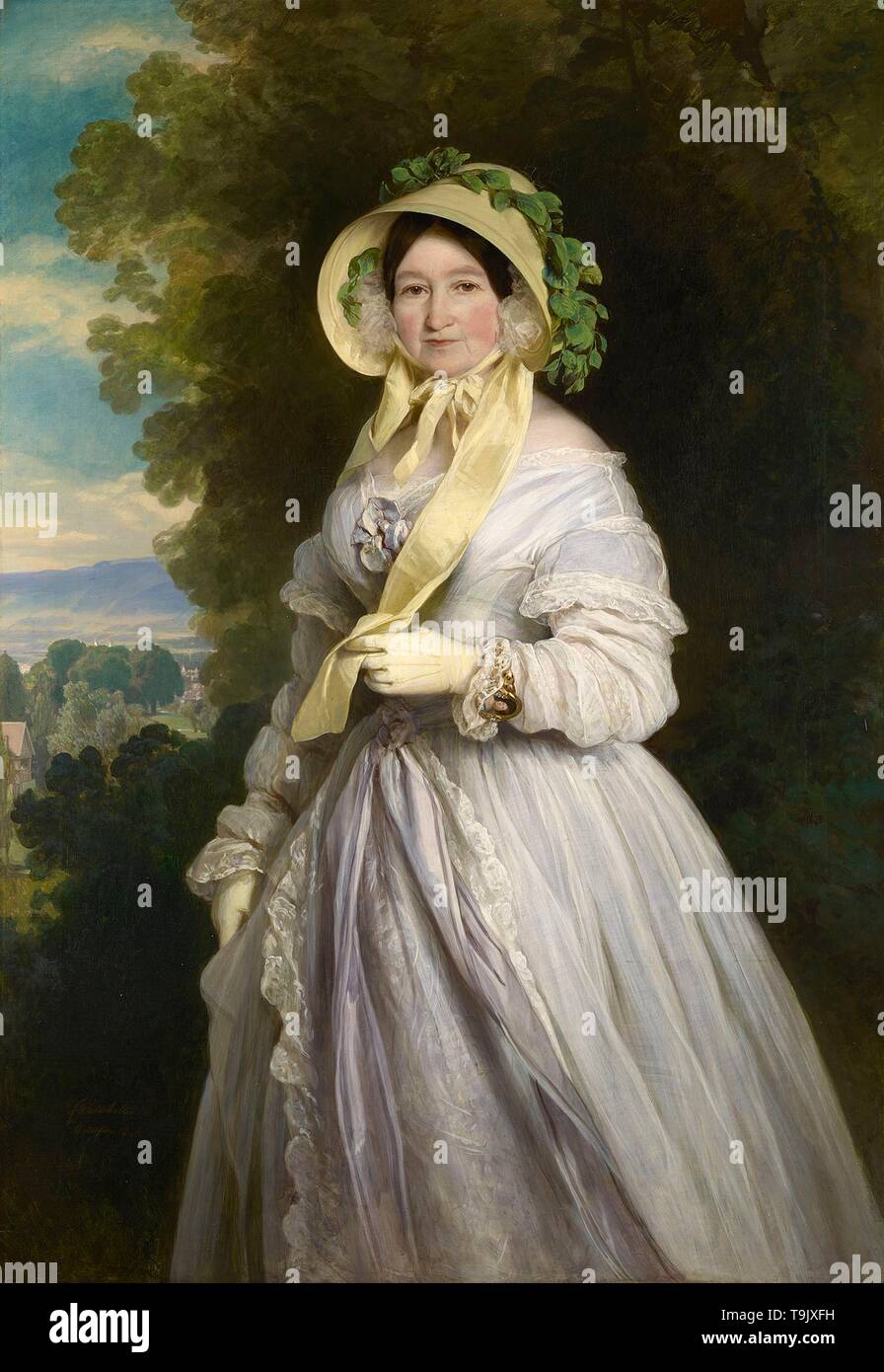 Portrait of Duchess Anna Feodorovna of Russia (1781-1860), Princess Juliane of Saxe-Coburg-Saalfeld. Museum: Royal Collection, London. Author: Franz Xavier Winterhalter. Stock Photo