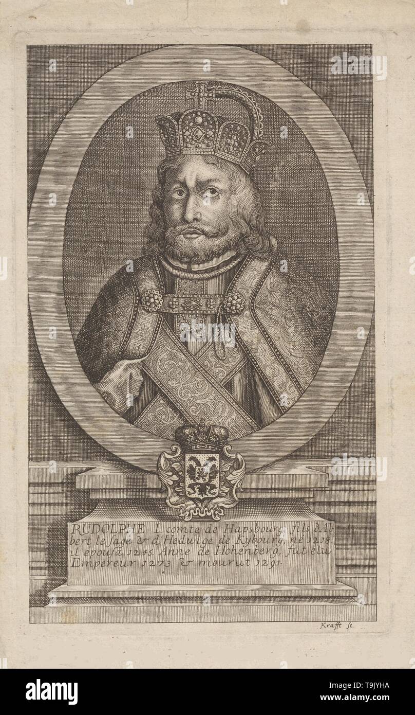 Rudolf I of Habsburg (1218-1291), King of the Romans. Museum: PRIVATE COLLECTION. Author: Jan Lauwryn Krafft. Stock Photo