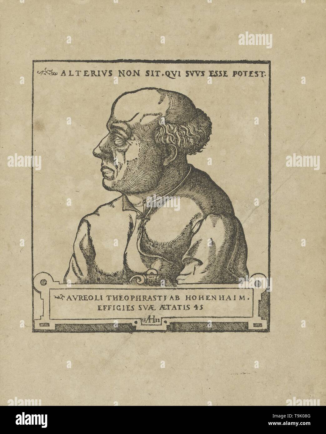 Philippus Theophrastus Aureolus Bombastus von Hohenheim (Paracelsus). Museum: PRIVATE COLLECTION. Author: ANONYMOUS. Stock Photo