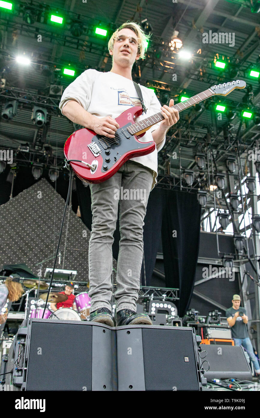 May 17, 2019 - Columbus, Ohio, U.S - JOSH KATZ of Badflower during the Sonic Temple Music Festival at the MAPFRE Stadium in Columbus, Ohio (Credit Image: © Daniel DeSlover/ZUMA Wire) Stock Photo