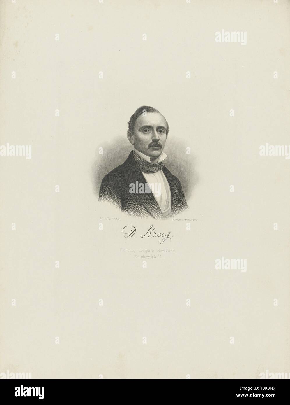Portrait of the pianist and composer Diederich Krug (1821-1880). Museum: PRIVATE COLLECTION. Author: AUGUST WEGER. Stock Photo