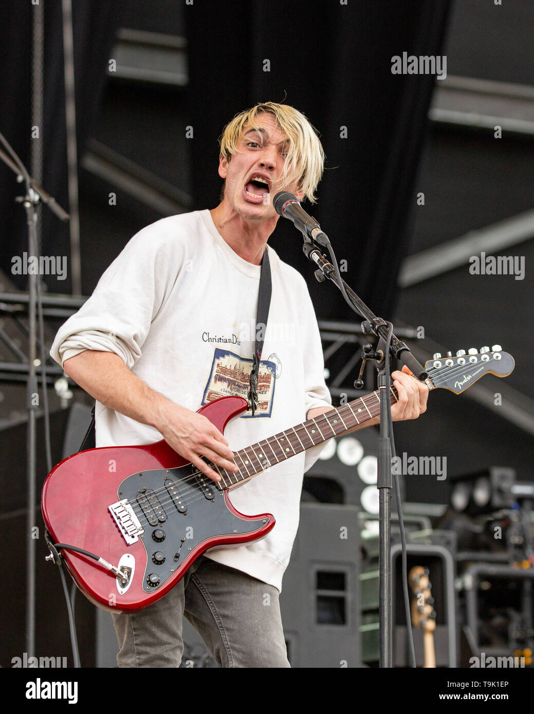 May 17, 2019 - Columbus, Ohio, U.S - JOSH KATZ of Badflower during the Sonic Temple Music Festival at the MAPFRE Stadium in Columbus, Ohio (Credit Image: © Daniel DeSlover/ZUMA Wire) Stock Photo