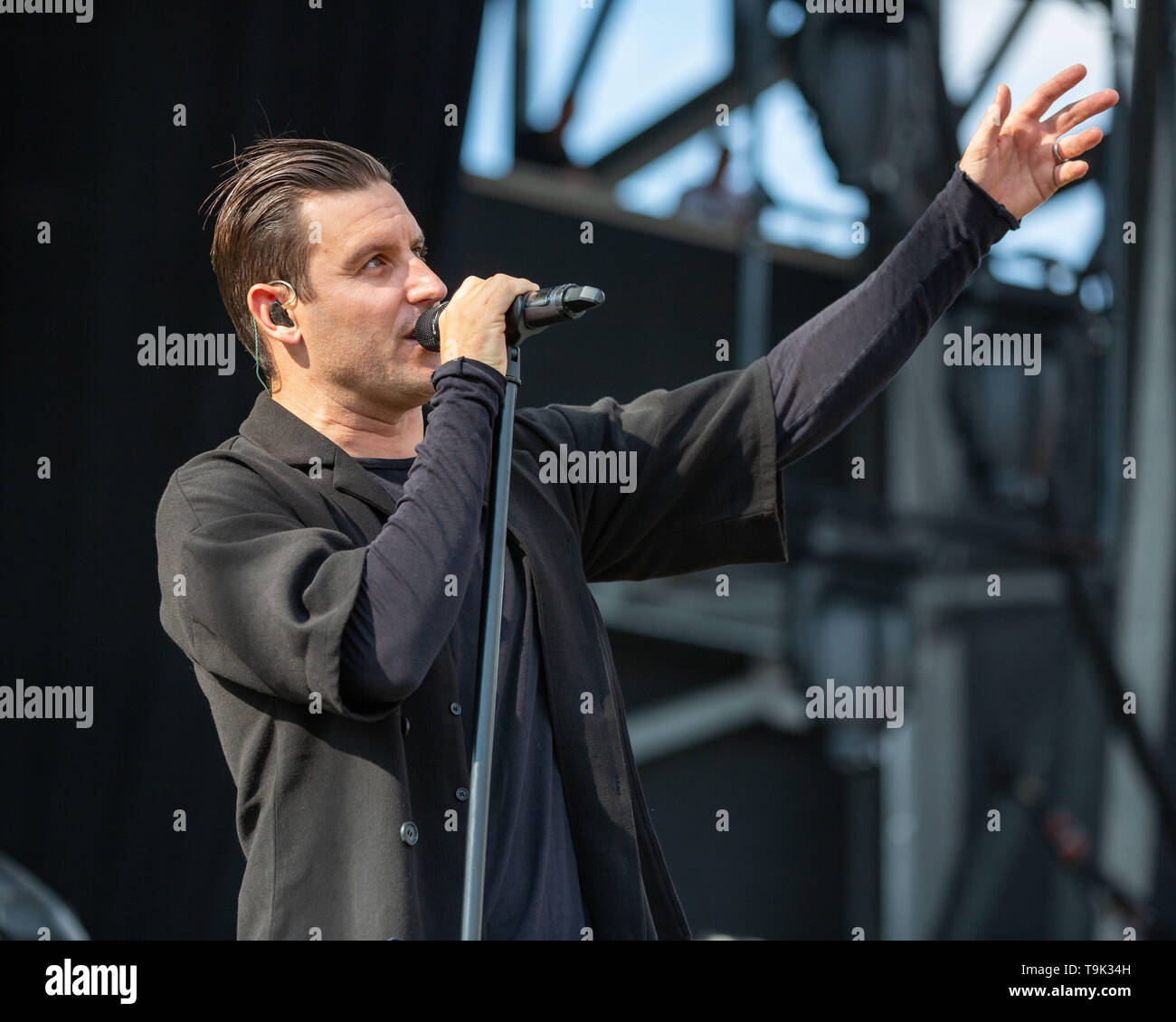 May 17, 2019 - Columbus, Ohio, U.S - WINSTON MCCALL of Parkway Drive during the Sonic Temple Music Festival at the MAPFRE Stadium in Columbus, Ohio (Credit Image: © Daniel DeSlover/ZUMA Wire) Stock Photo