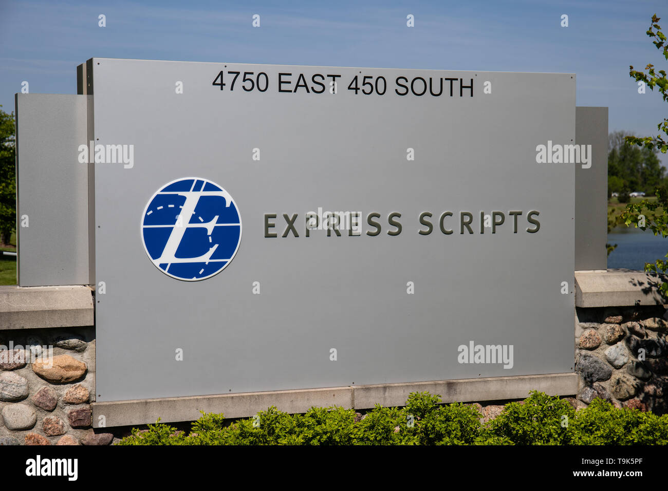 Whitestown - Circa May 2019: Express Scripts pharmacy. Express Scripts is a subsidiary of Cigna I Stock Photo