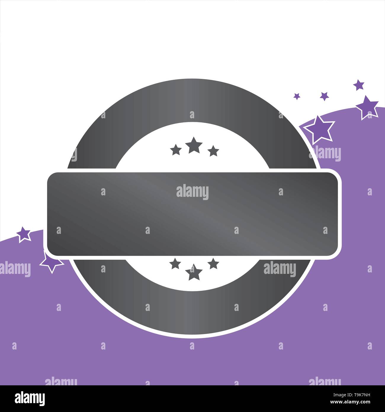 Colored Round Shape Label Badge Stars Blank Rectangular Text Box