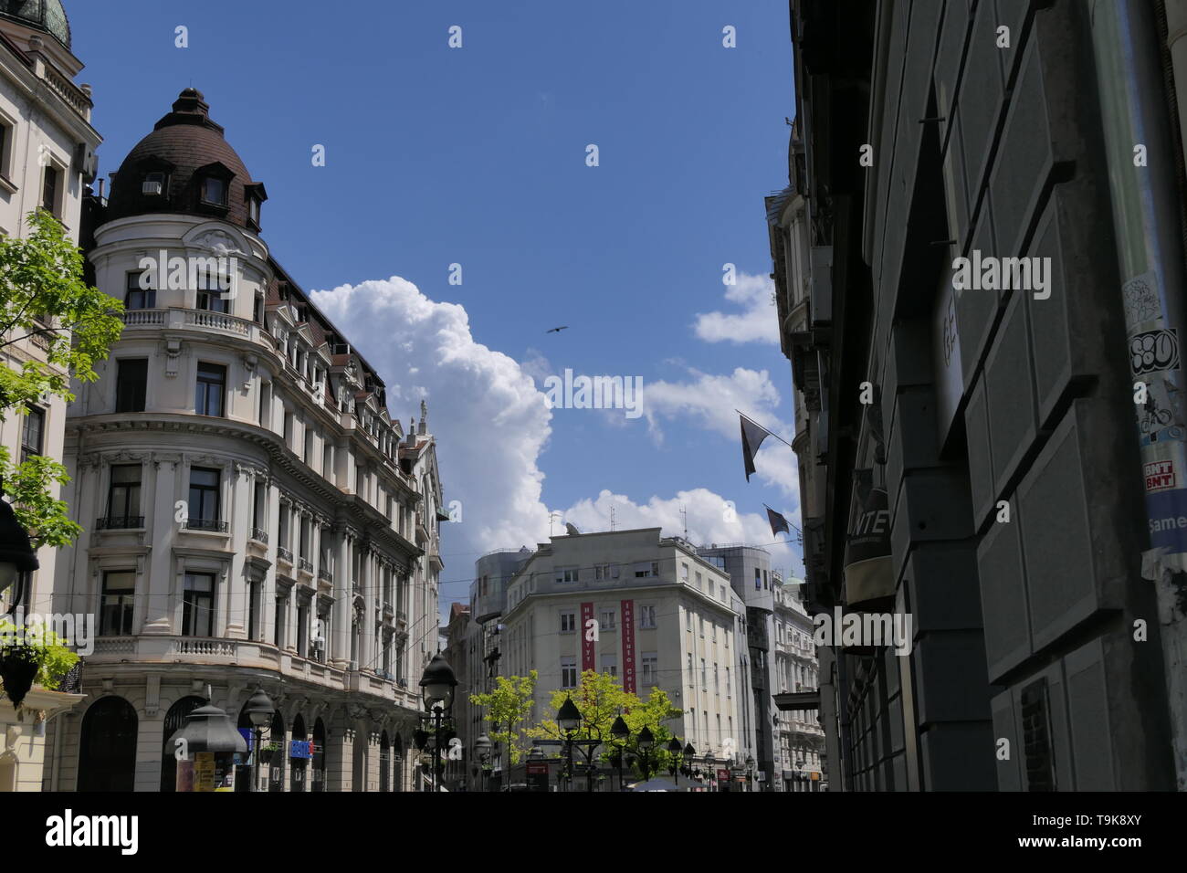 Knez Mihailova, the pedestrian area of Belgrade, Serbia Stock Photo