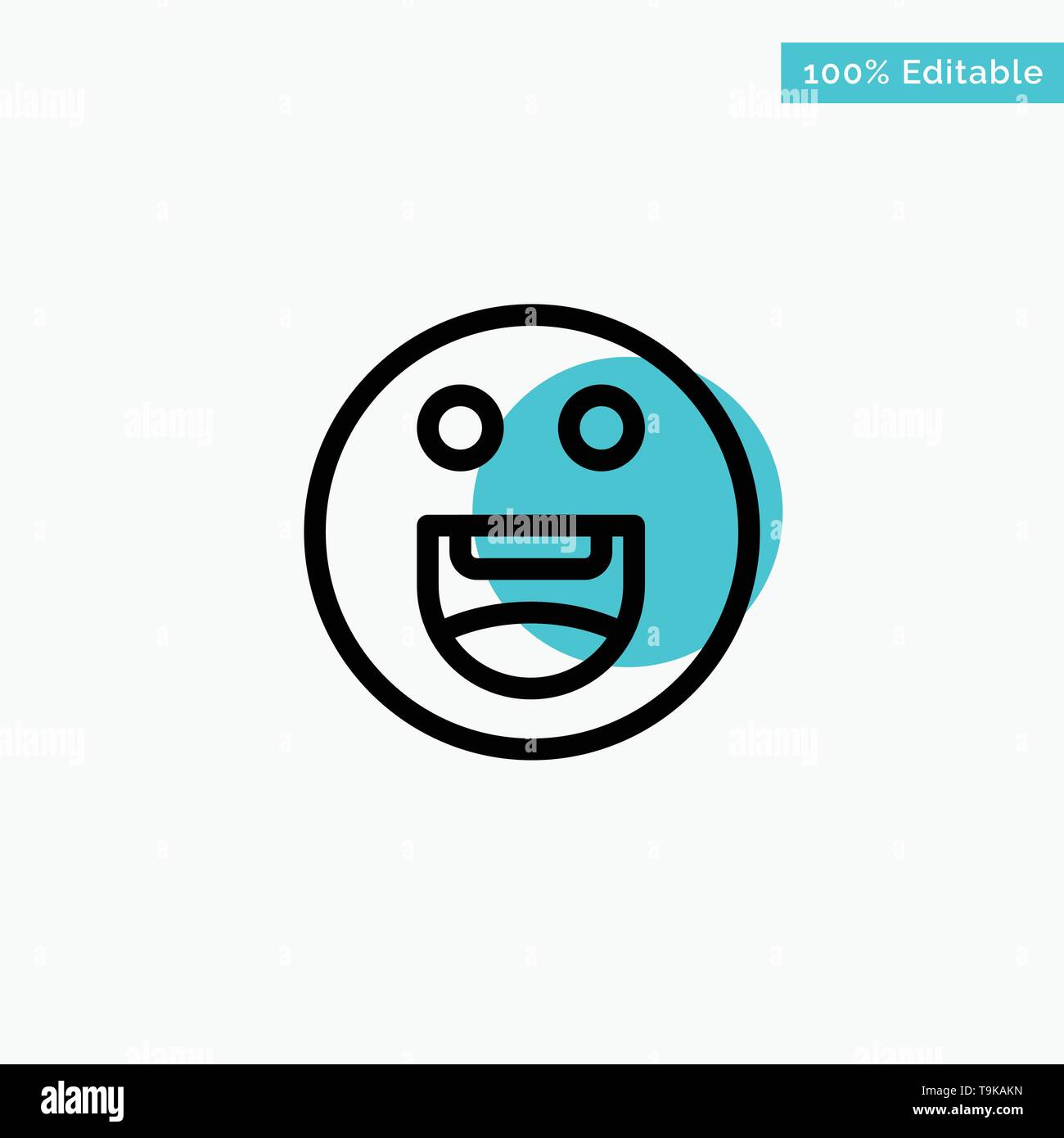 Emojis, Happy, Motivation turquoise highlight circle point Vector icon  Stock Vector Image & Art - Alamy