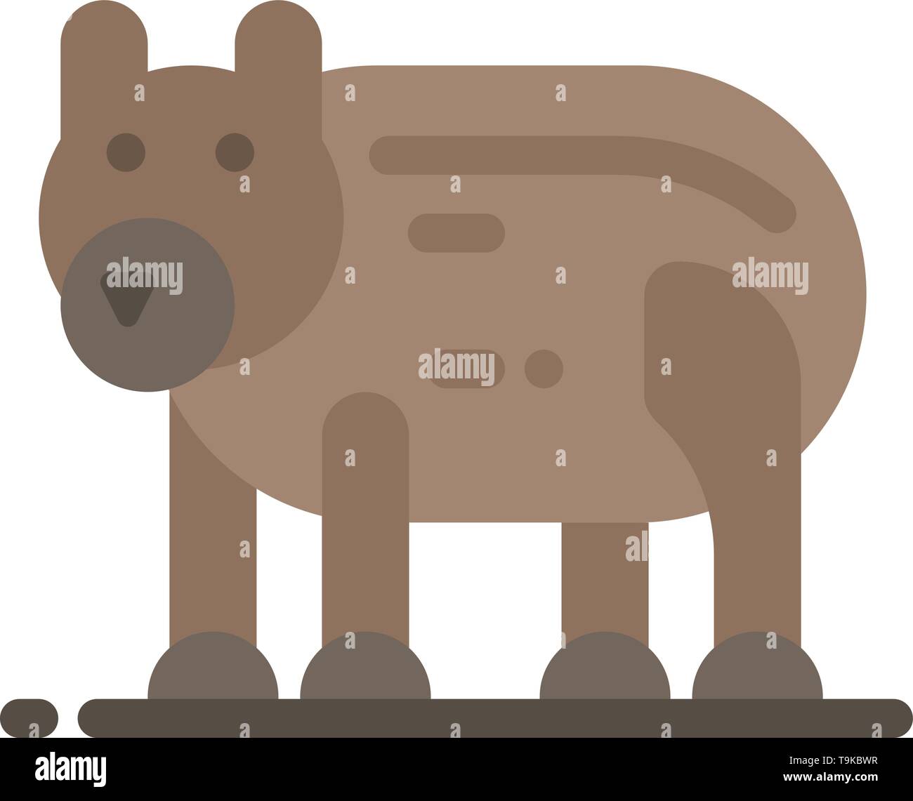 Animal Bear Polar Canada Flat Color Icon Vector Icon Banner