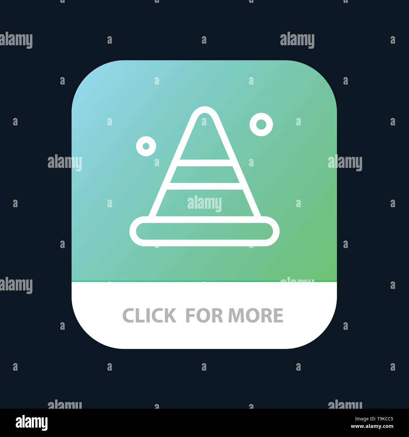 Alert Cone Construction Road Mobile App Button Android And Ios Line Version Stock Vector Image Art Alamy
