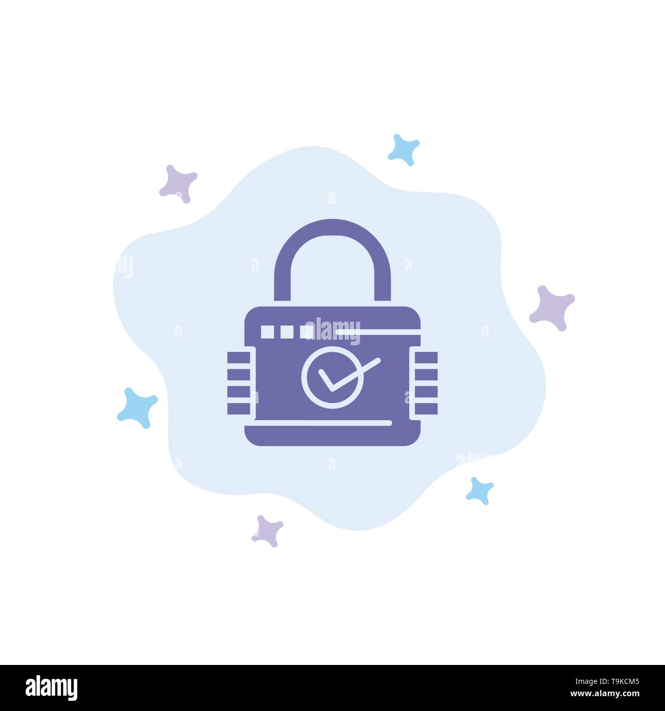 lock padlock security secure blue icon on abstract cloud background stock vector art illustration vector image 246904117 alamy alamy