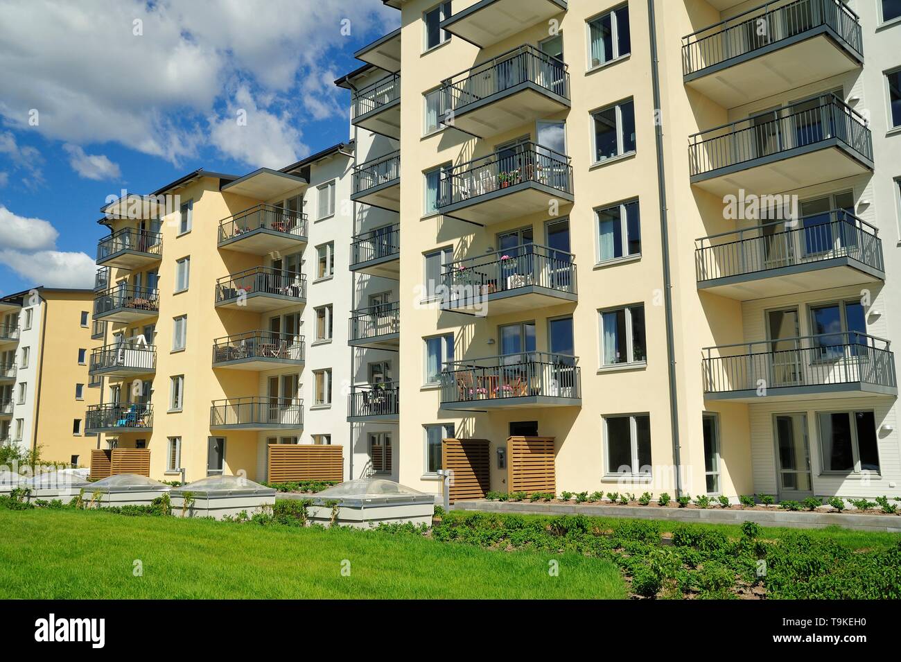 Modern apartment buildings in Stockholm area Stock Photo Alamy