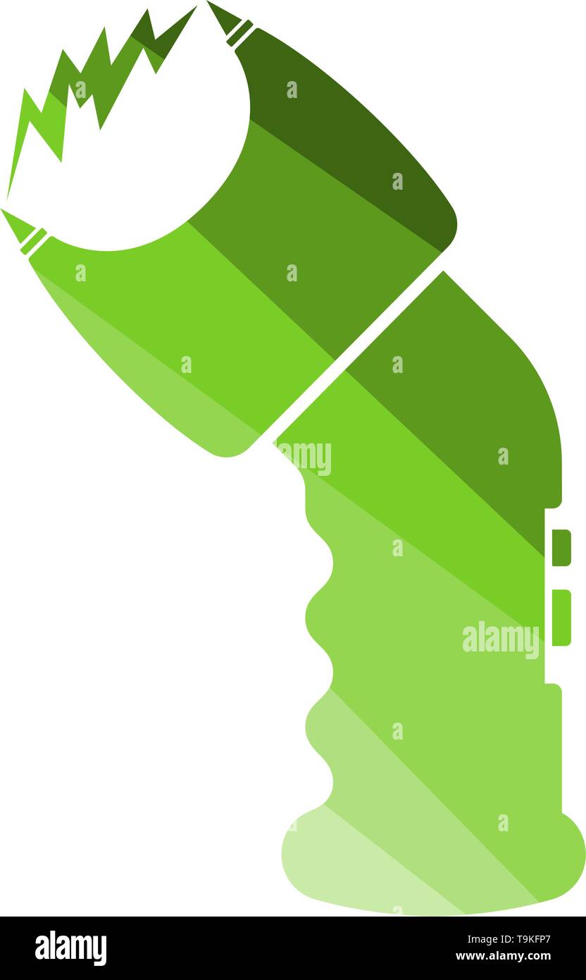 Police Stun Gun Icon. Flat Color Ladder Design. Vector Illustration ...