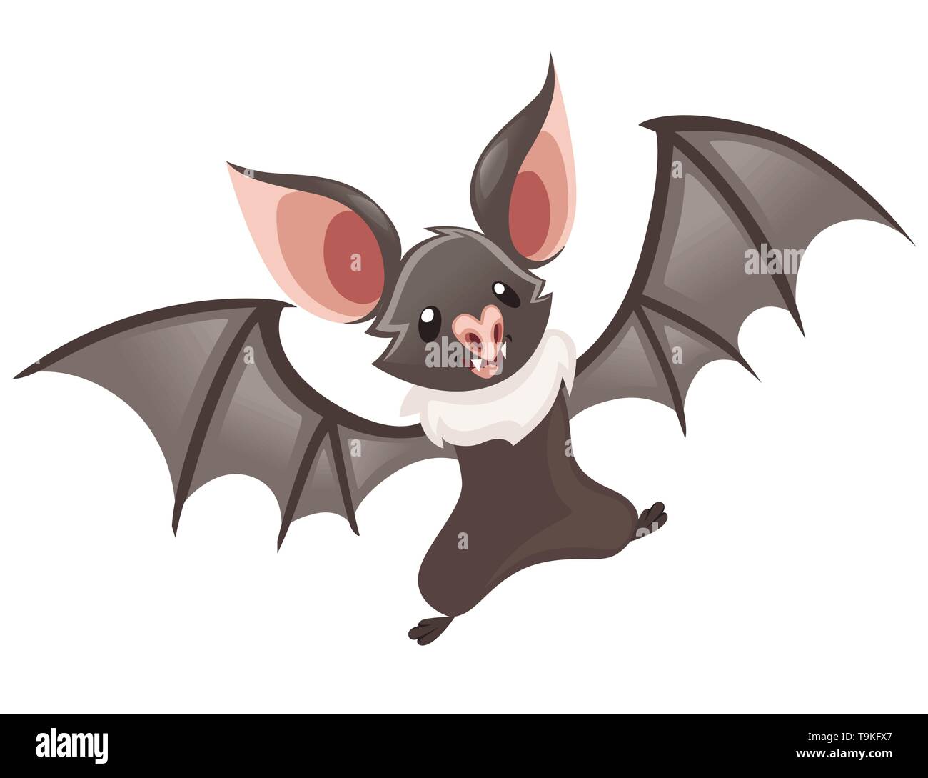 Cartoon bat. Cute vampire bat, flying mammal. Flat vector illustration  isolated on white background. Cartoon character design. Happy bat dancing  Stock Vector Image & Art - Alamy