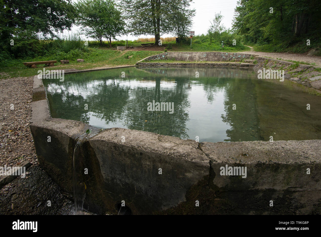 little natural thermal spring of water Stock Photo - Alamy