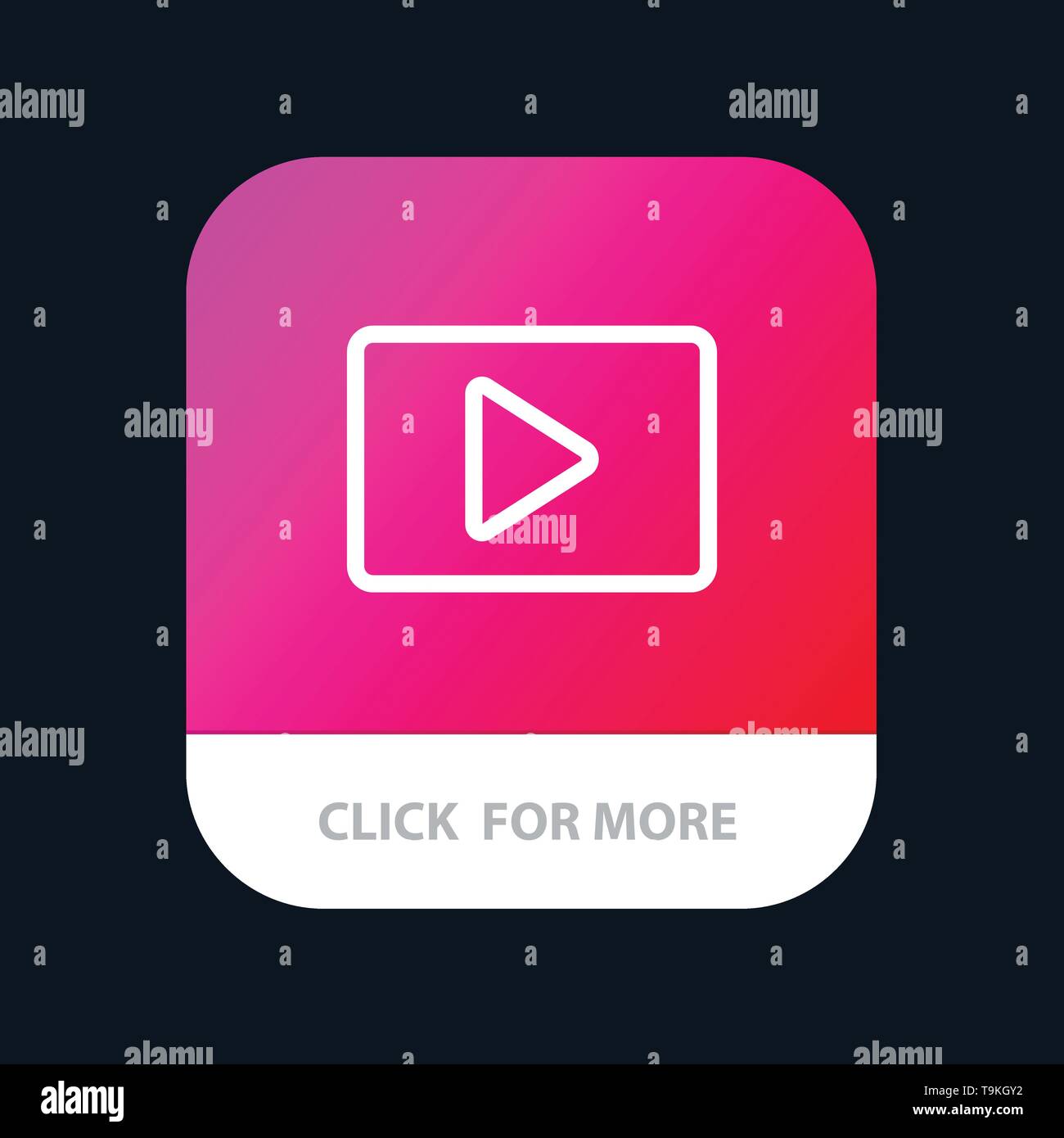 YouTube, Paly, Video, Player Mobile App Button. Android and IOS Line  Version Stock Vector Image & Art - Alamy