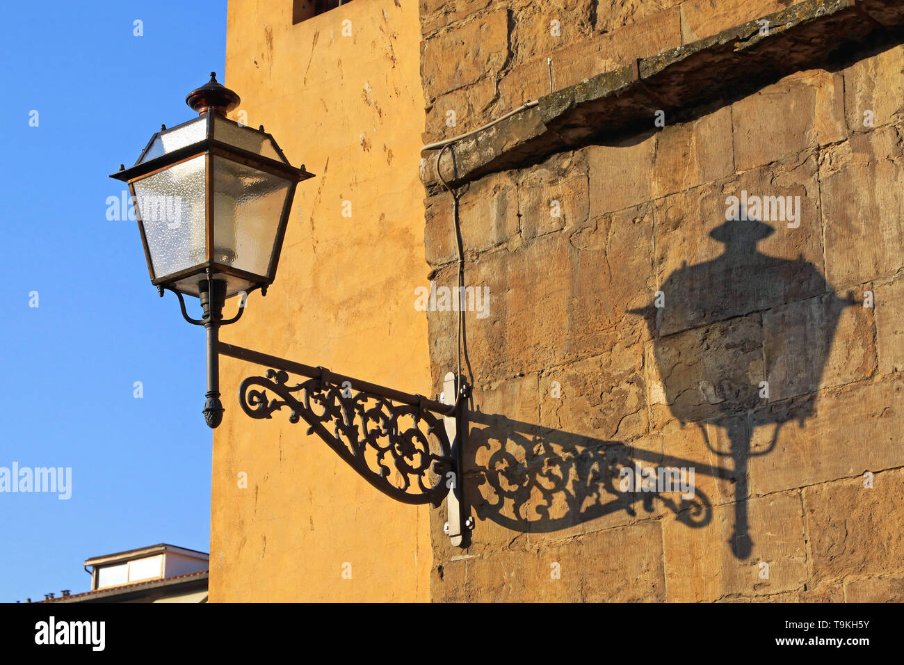Decorative Street Light Fixture In Florence Italy Stock Photo