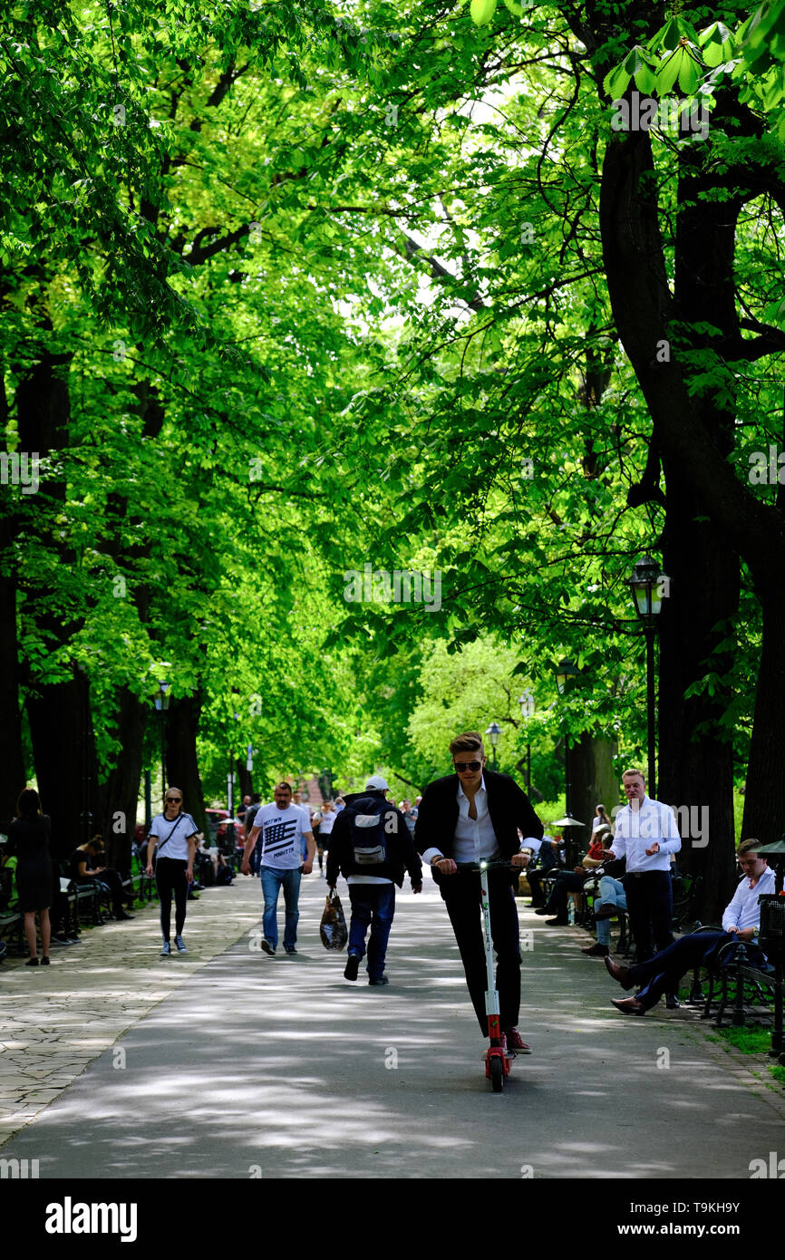 Planty, Cracow, Poland Stock Photo