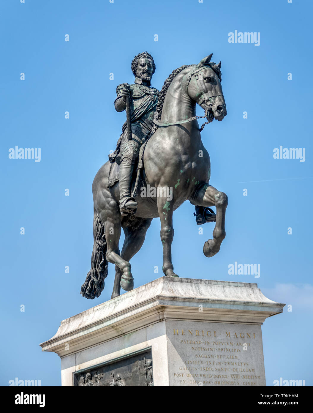 Statue of Henry IV by Pont Neuf - Paris, France Stock Photo