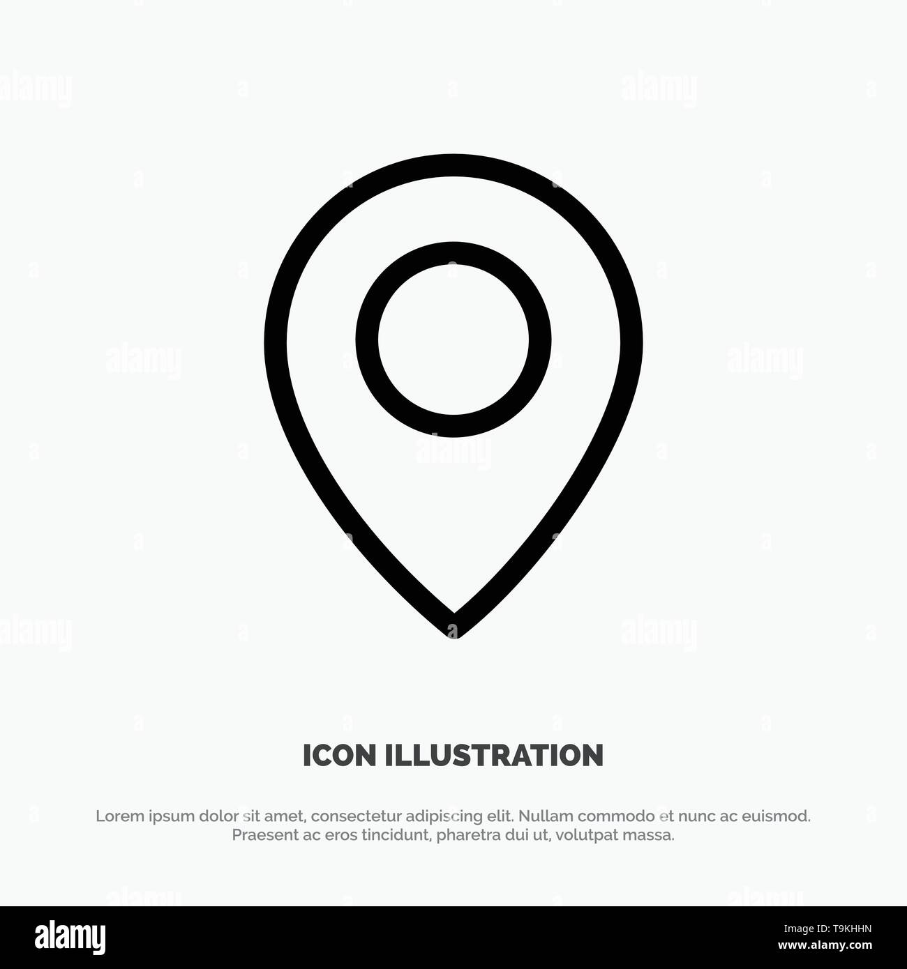 Twitter, Location, Map Line Icon Vector Stock Vector Image & Art Alamy