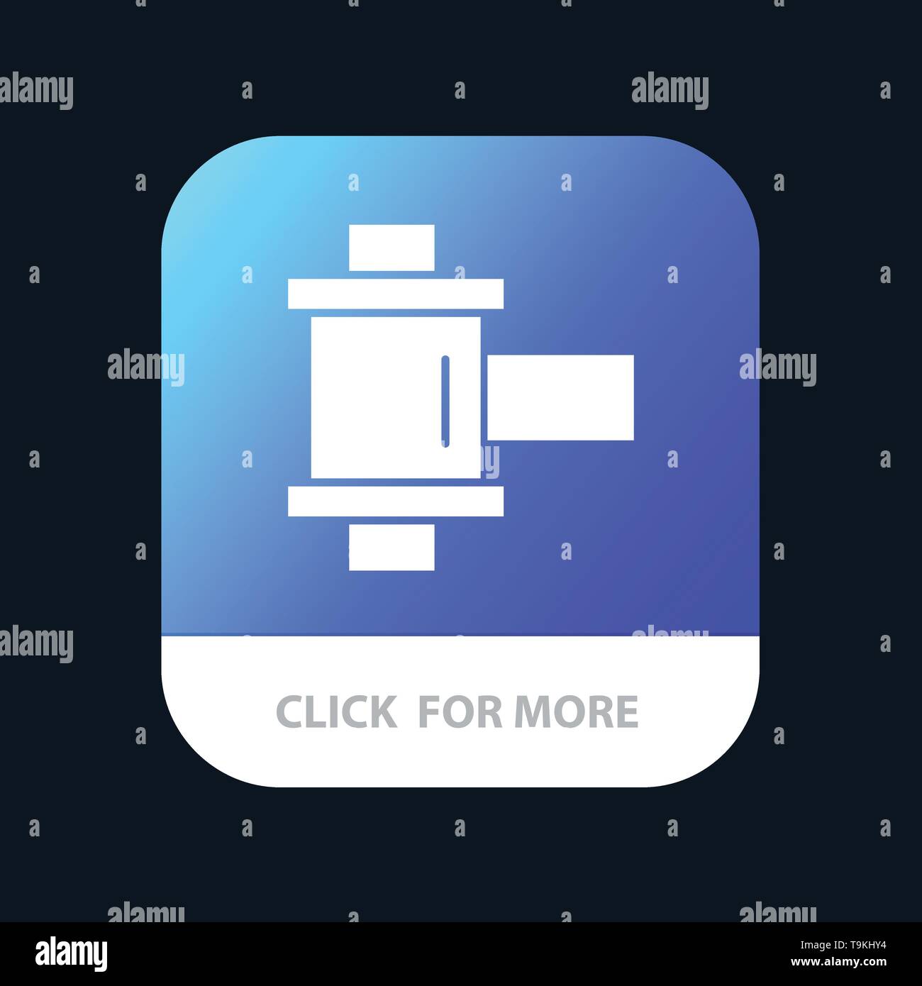 Film, Photo, Reel Mobile App Button. Android and IOS Glyph Version