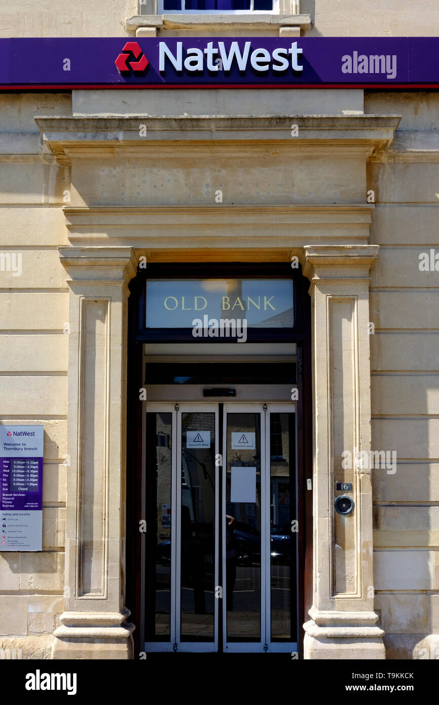 Natwest bank, Thornbury, a small town in South Gloucestershire, on the edge of the south Cotswolds Stock Photo